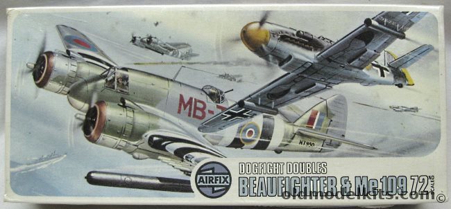 Airfix 1/72 Dog Fight Doubles Bristol Beaufighter T.F.X and Bf-109G.6, D360F plastic model kit